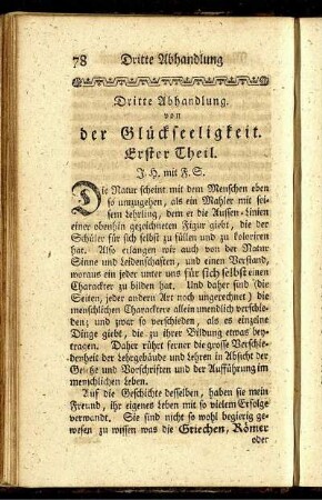 Dritte Abhandlung von der Glückseeligkeit.