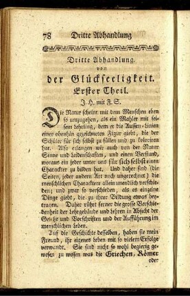 Dritte Abhandlung von der Glückseeligkeit.