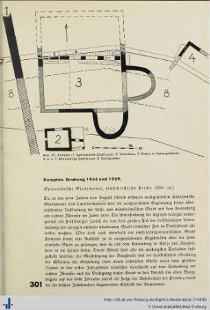 Kempten. Grabung 1935 und 1939.