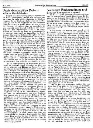 Hamburger Kirchenmusiktage 1938.