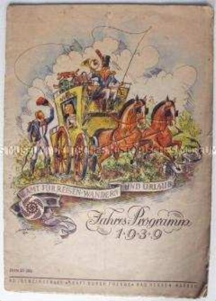 Jahresprogramm 1939 der NS-Gemeinschaft "Kraft durch Freude" für den Gau Hessen-Nassau