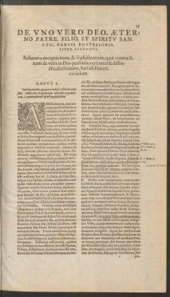 De Uno Vero Deo, Aeterno Patre, Filio, Et Spiritu Sancto, Partis Posterioris, Liber Secundus.