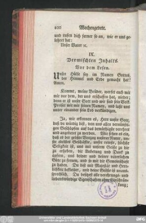 IX. Vermischten Inhalts.