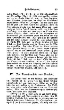IV. Die Dorotheenstadt oder Neustadt