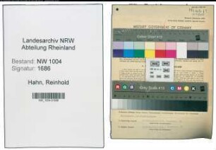 Entnazifizierung Reinhold Hahn , geb. 25.02.1908 (Maschinist)