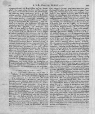 Förster , F. C.: Briefe eines Lebenden. Bd. 1-2. Berlin: Duncker & Humblot 1831