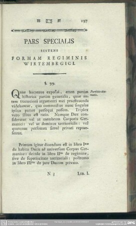 Pars Specialis Sistens Formam Regiminis Wirtembergici