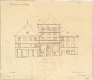 Fischer, Theodor; Würzburg, Münsterplatz; Sparkasse - Südseite (Ansicht)