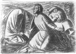 Hoffnung und Verzweiflung II (Erleben) : Hoffnung und Verzweiflung II (Erleben). Lithografie; 310 x 458 mm (Bildfeld) (1931; E. Barlach)