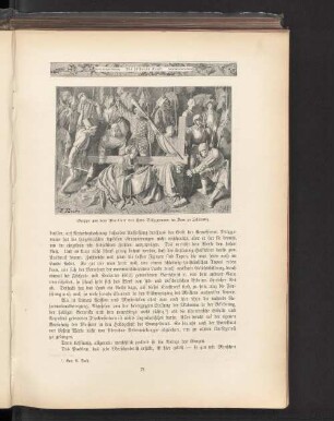 Gruppe aus dem Altarblatt von Hans Brüggemann im Dom zu Schleswig.
