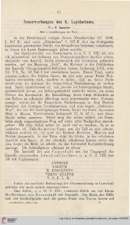 13: Neuerwerbungen des K. Lapidariums