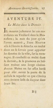 Aventure IV. Le Mulet dans le Dortoir