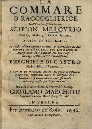 La Commare o raccoglitrice ... : divisa in tre libri ...