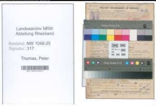 Entnazifizierung Peter Thomas , geb. 01.07.1905 (Gastwirt)