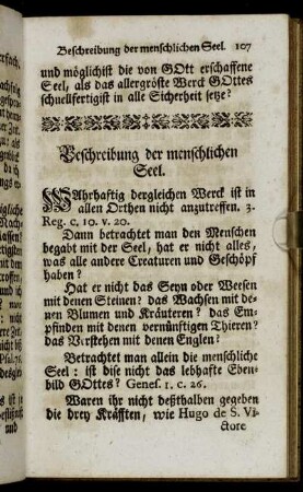 Beschreibung der menschlichen Seel
