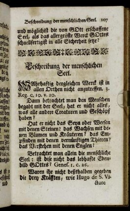 Beschreibung der menschlichen Seel