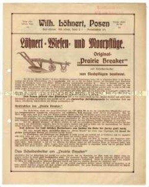 Löhnert-Wiesen- und Moorpflüge.