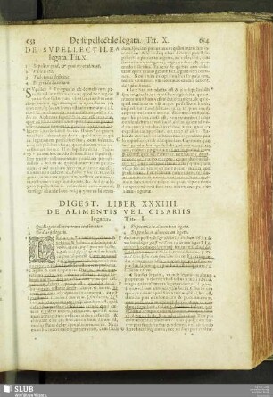 Digest. lib. XXXIIII. de alimentis vel cibariis