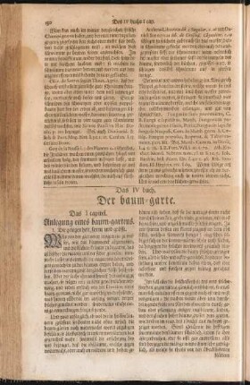 Das IV. buch. Der baum-garte
