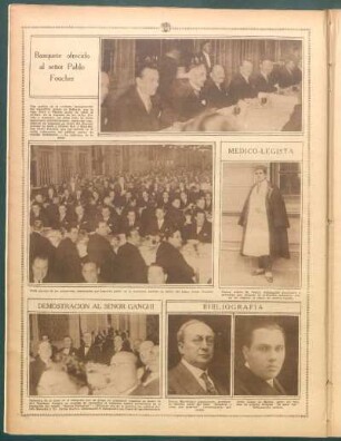 Banquete ofrecido al señor Pablo Foucher