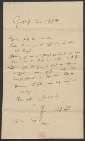 Brief an B. Schott's Söhne : 30.03.1839