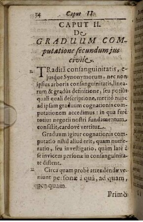 Caput II. De Graduum Computatione secundum ius civile