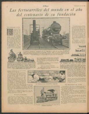 Los ferrocarriles del mundo en el año del centenario de su fundación