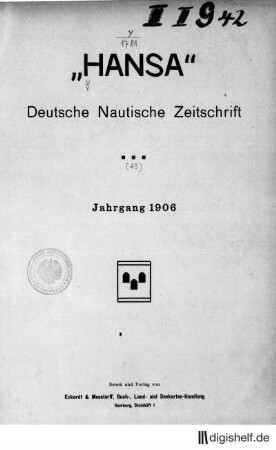 1906: 43. Jahrgang