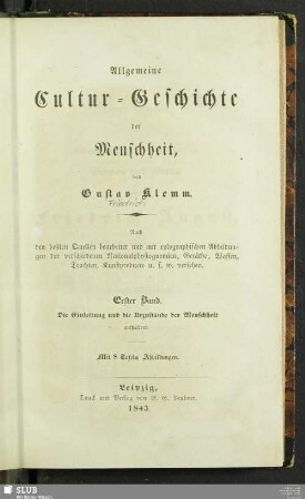 1: Die Einleitung und die Urzustände der Menschheit enthaltend