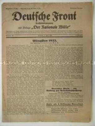 Mitteilungsblatt der DNVP "Deutsche Front"