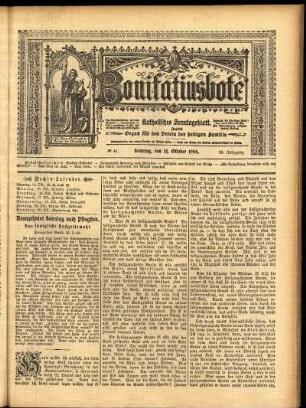 Erste Ausgabe vom Sonntag, den 14. Oktober 1906.