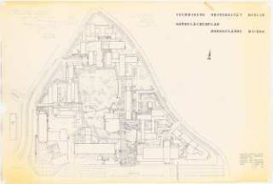 Technische Universität Berlin Nordgelände: Lageplan mit Grünflächenplan 1:500