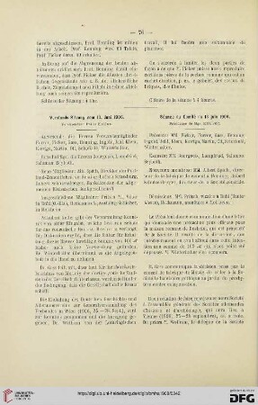Vorstands-Sitzung vom 13. Juni 1906 / Séance du Comité du 13 juin 1906