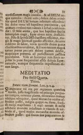 31-41, Meditatio Pro Feria Quarta; ...
