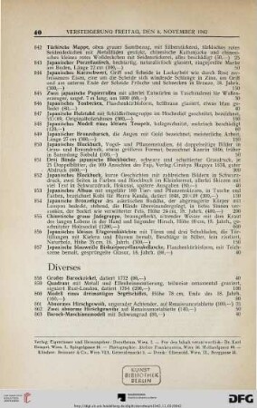 Diverses (Nr. 858-863)