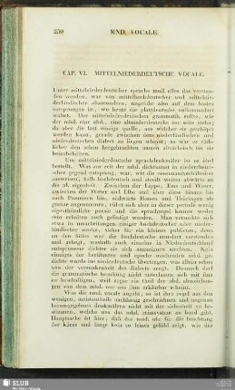 Cap. VI. Mittelniederdeutsche Vocale
