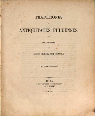 Traditiones et antiquitates Fuldenses