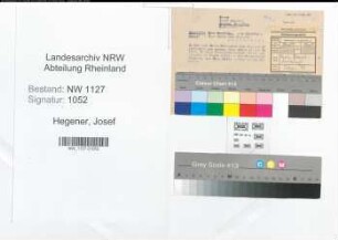 Entnazifizierung Josef Hegener , geb. 00.00.0000 (Schmied)