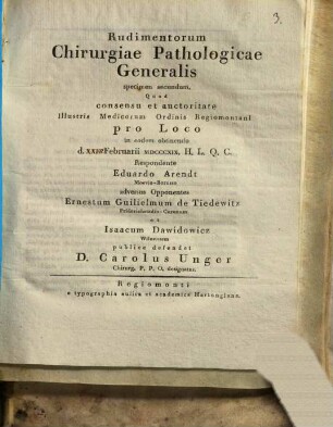 Rudimentorum chirurgiae pathologicae generalis specimen ..., Specimen 2