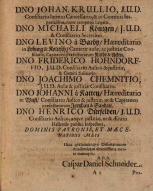 Diss. iur. de iure sequelae, vulgo Folge oder Zug