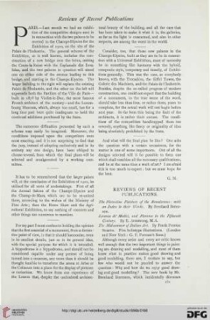 Reviews of recent publications