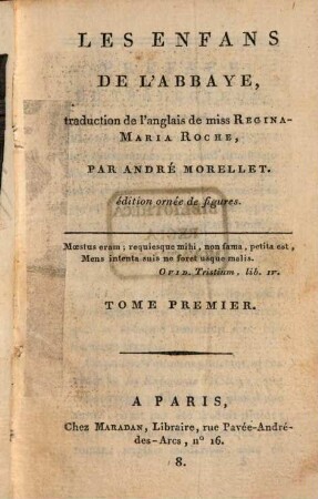 Les Enfans De L'Abbaye, 1