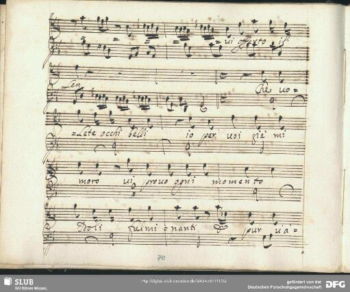 Recitativo: Che volete occhi belli