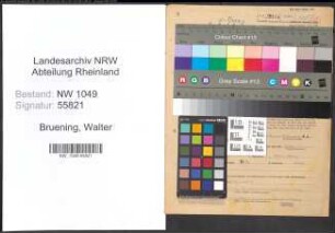 Entnazifizierung Walter Bruening , geb. 15.05.1899 (Priester)