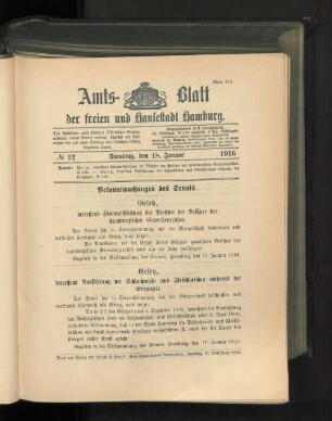 No. 12, 18. Januar 1916