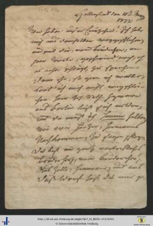 Brief (NL 7/IV B 126).