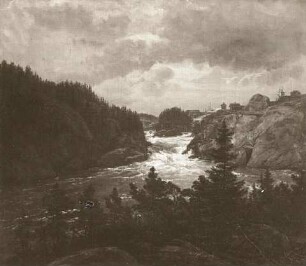 Fra Trollhättan : Dahl, Johan Christian Clausen: Fra Trollhättan. Nach einer Studie von 1826. Öl/Leinwand; 50,5 x 58,5 cm. 1853. Oslo, Nationalgalerie. Ausstellung. Dresden, Sächsischer Kunstverein: Kunst in Sachsen vor hundert Jahren. 29. April-24. Juni 1928