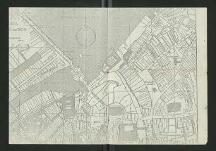 Beilage I. Grundriß der mittelalterlichen Teile von Hamburg nach dem Stande des Jahres 1800, im Auftrage des Stadtplanungsamtes gezeichnet von W. Unbehauen