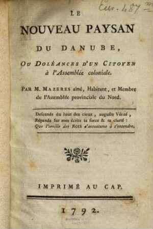 Le nouveau paysan de Danube