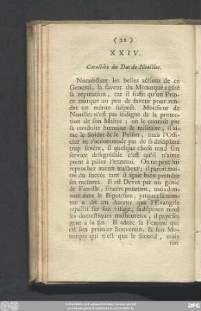 XXIV. Caractére du Duc de Noailles.
